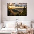thumbnail image 2 of Elephant Stock Sunrise In Smoky Mountains Wall Art - Horizontal Canvas Wall Art - Living Room Wall Decor - Nature Canvas - Green And Blue Decor - 45" x 30", 2 of 8