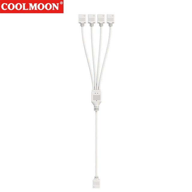 Cable adaptador ARGB jixopn de 5 V y 3 pines, cable de extensión de placa base de 1 a 2/3/4, sincronización para ventiladores de tira de luz de PC.