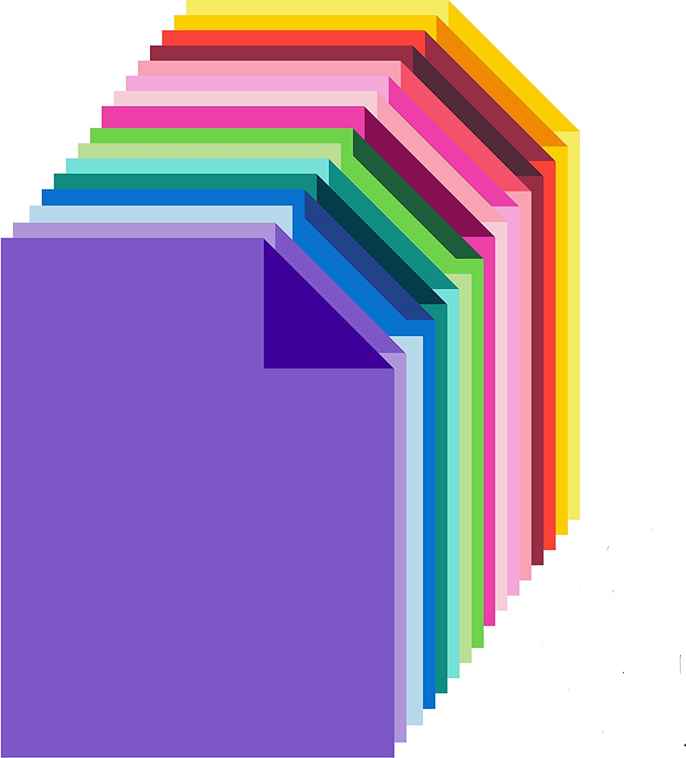 200 Colored Cardstock Paper,Colorful Card Stock 250 GSM Heavy Weight for DIY Art, Scrapbook, Paper Crafting (200)