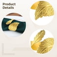 thumbnail image 2 of 12-Pack Napkin Rings, Golden Leaf Napkin Rings, Leaf-shaped Elegant Napkin Rings, for Table Setting Parties, Weddings, Christmas, Easter, Thanksgiving, Gifts for Housewarming, 2 of 5