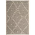 thumbnail image 4 of SAFAVIEH Arizona Aliah Geometric Shag Area Rug, Grey/Ivory, 6'7" x 6'7" Square, 4 of 10