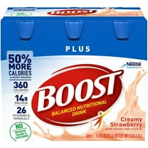 Boost Plus Complete Nutritional Drink, Creamy Strawberry, 8 oz, 6-CT (Pack of 1)