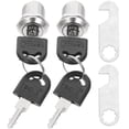 thumbnail image 1 of Cabinet Cam Lock for Office Use Silver Zinc Alloy 4 Pieces 0.5 Inch Wide, 1 of 8