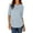 Sky Blue, variant on 3/4 Sleeve Blouses for Women Pure Color Fashionable Casual Round Neck and Three Quarter Sleeve Top Summer Crew Neck Tee Shirts Dressy Casual Work Tunic Blouses Spring Clothes Grey Xxl