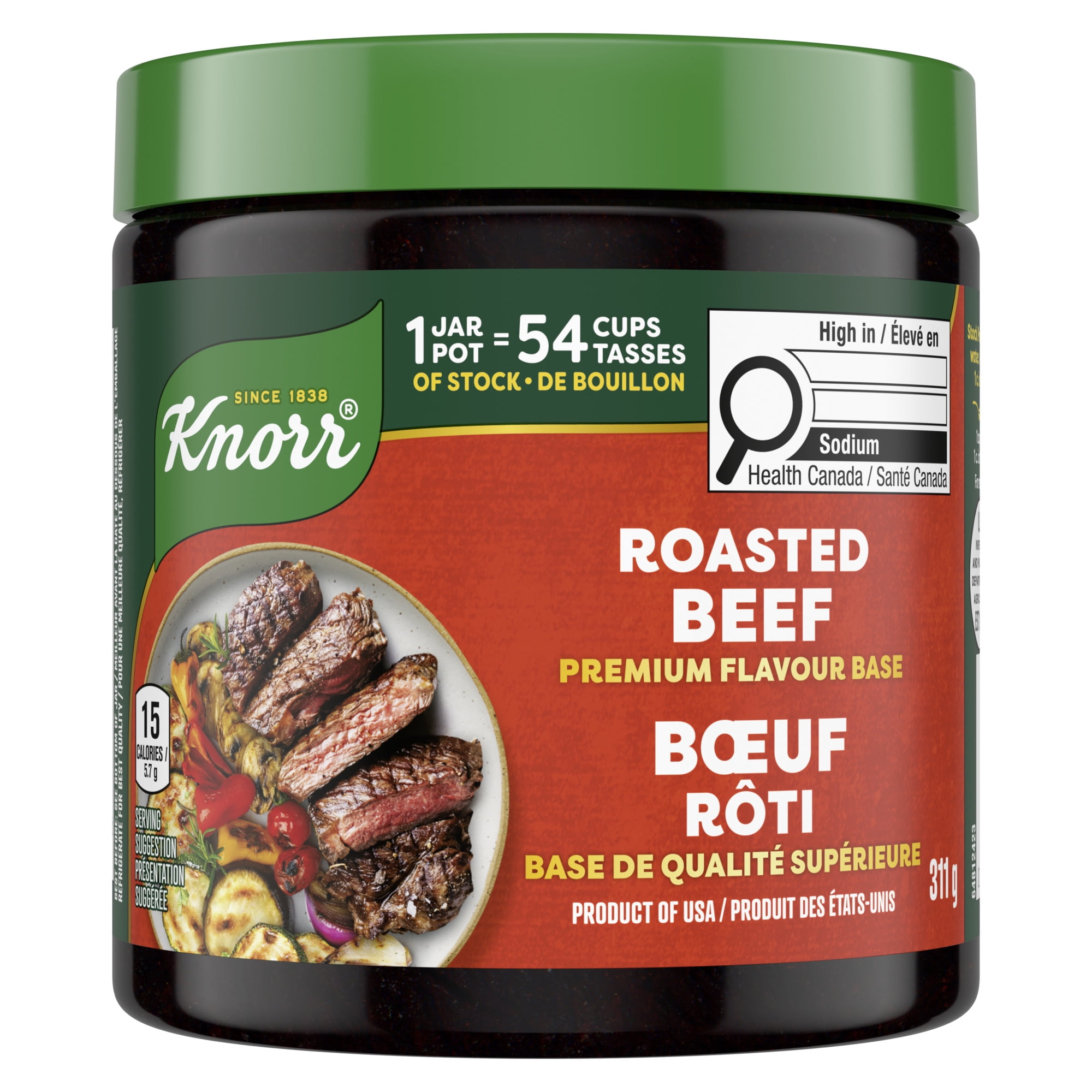 Knorr Premium Roasted Beef Flavour Bouillon Base Paste – 311g | Versatile & Easy to Use, KNORR ROASTED BEEF FLAVOUR BASE