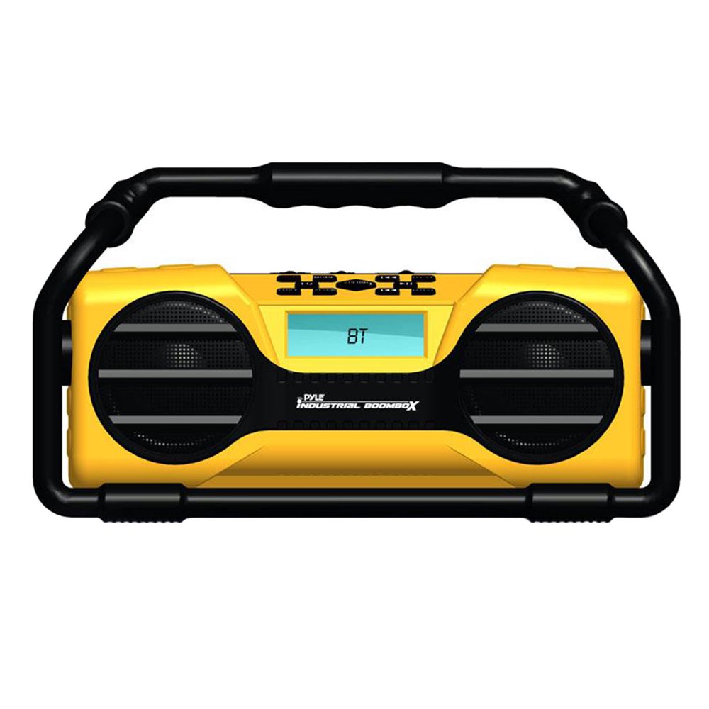 Industrial BoomBoX Rugged BT Speaker, HeavyDuty & SplashProof Stereo Radio, Portable Sound