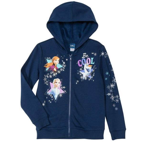 Frozen 2 Disney Frozen 2 Elsa or Anna Printed ZipUp Hoodie