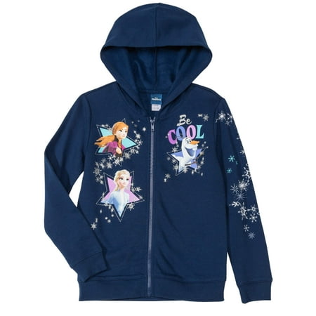 Disney Frozen 2 Elsa or Anna Printed Zip-Up Hoodie Sweatshirt (Little Girls & Big Girls)