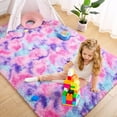thumbnail image 4 of Junovo Fluffy Soft Area Rug,Plush Rugs for Girls Bedroom,Shaggy Rugs for Kids Playroom,Kawaii Princess Rug,Fuzzy Rugs for Nursery Baby Toddler,Cute Colorful Room Decor for Teenage，4'x6',Hot Pink, 4 of 8