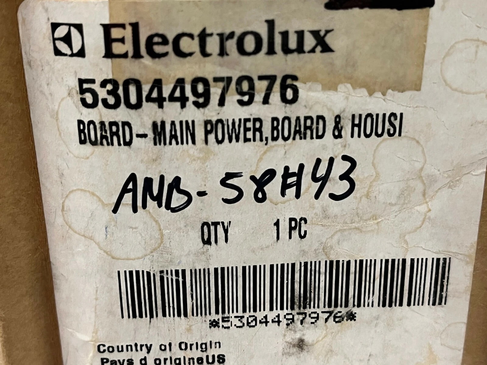 Electrolux Genuine OEM 5304497976 Refrigerator Main Control Board