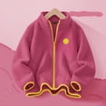 thumbnail image 3 of Mepaouo Kids Fleece Jacket Full Zip Soft Sherpa Winter Coat Boys Girls Casual Outwear with Pocket Pink 3-4 Years, 3 of 6