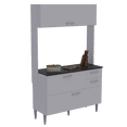 thumbnail image 2 of Mueble Auxiliar para Cocina/Despensa Madik blanco con Alacena y Cajones 968.0004, 2 of 5