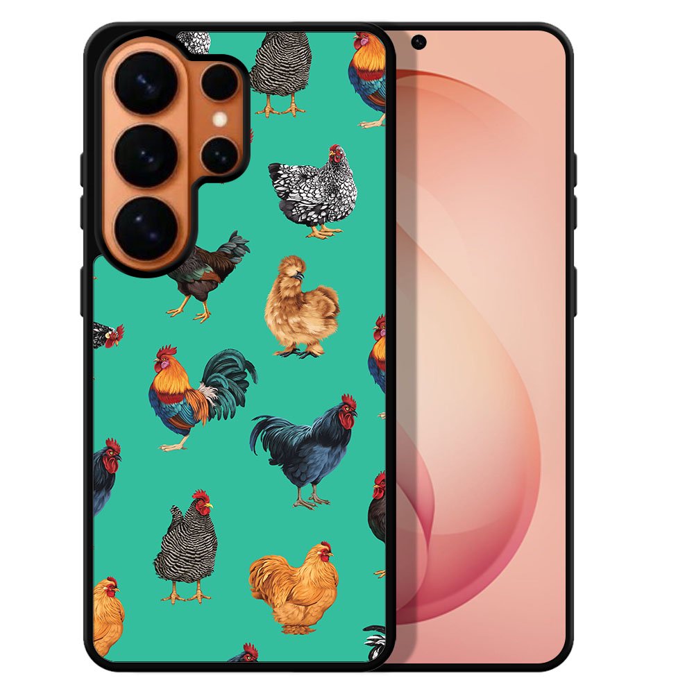 WIRESTER Shockproof Soft Rubber Cover Case for Samsung Galaxy S26 Ultra 6.9" 2026, Chicken Pattern