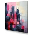 thumbnail image 2 of Designart "Magenta Horizon Cityscape II" Skyscrapers Canvas Art Print, 2 of 7