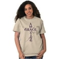 thumbnail image 3 of Amazing Grace Words in Cross Cute Women's Graphic T Shirt Tees Brisco Brands S, 3 of 6