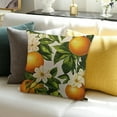thumbnail image 3 of BCIIG Oranges Leaves Flowers Pillow Covers Home Furnishing 1PC 12x12in, 3 of 5