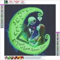 thumbnail image 2 of Pesadilla de Halloween Jack y Sally y la Luna, juego de puntos de punto de cruz, manualidades, decoración del hogar, 13,7 X 13,7 pulgadas, 2 of 5
