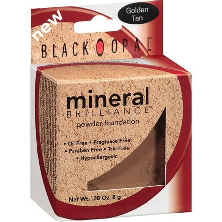 Black Opal Mineral Brilliance Powder Foundation, Golden Tan, 0.28 Oz.