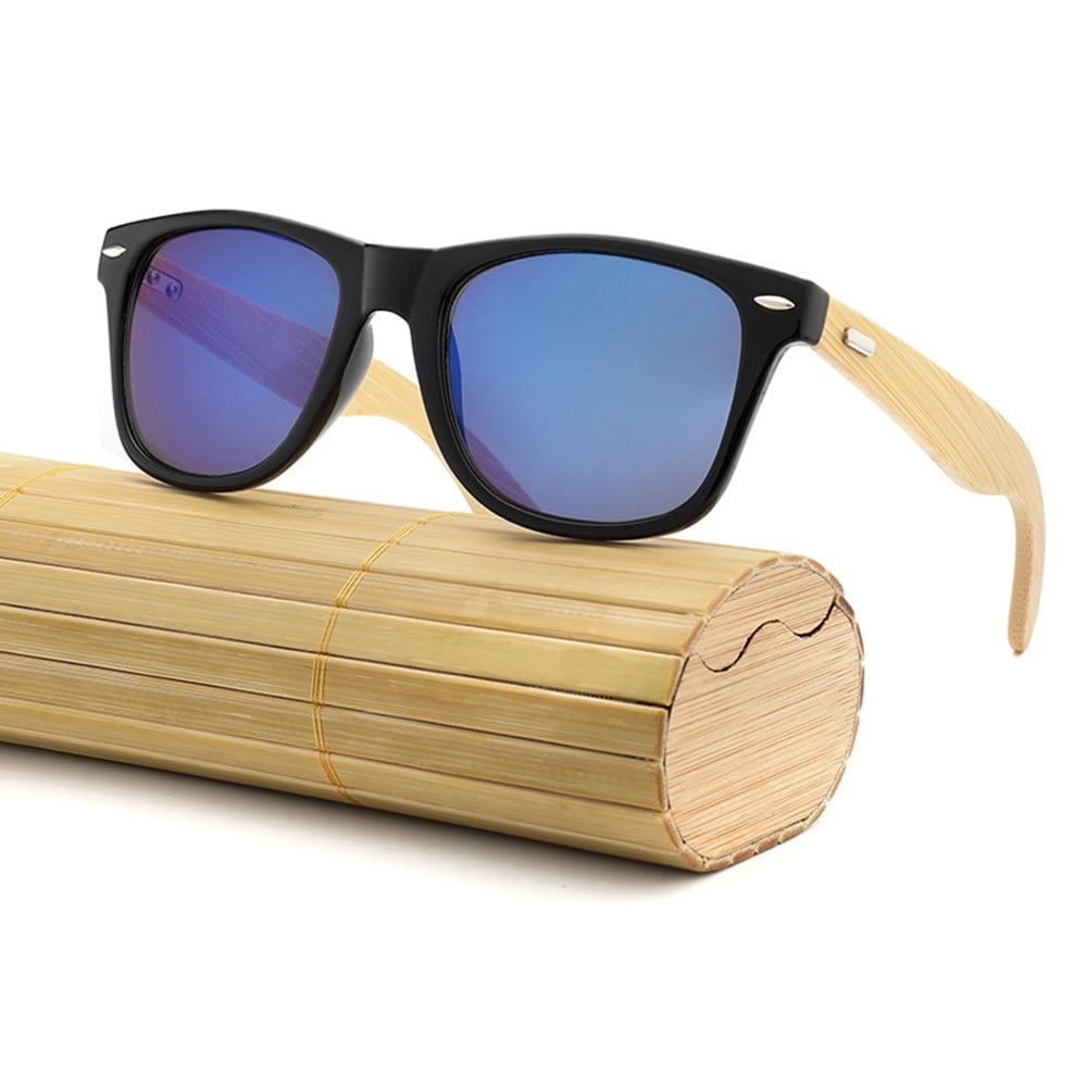 Mens Womens Bamboo Sunglasses Polarized Wooden Wood Retro Vintage Summer Glasses