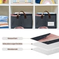 thumbnail image 6 of Crescent Moons Shelf Baskets Set of 2 Foldable Metal Frame Open Storage Bins 16.9x11.4x7.7in Large Capacity, 6 of 8