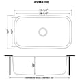 thumbnail image 2 of Ruvati RVM4200 Undermount Stainlesss Steel 32" Kitchen Sink Single Bowl, 2 of 7