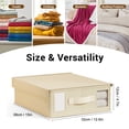 thumbnail image 2 of SPORTS JOY 4Pack Bed Sheet Organizer and Storage,Foldable Linen Closet Organizer and Storage with Window,Sheet Storage Organizer for Bedsheets,Blankets and Towel,Duvet Covers (Beige), 2 of 7