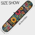 thumbnail image 3 of Yayeee Double Oven Mitt Kitchen Heat Resistant Baking 35" x7" Quilted Glove, Orange Colorful Flowers, 3 of 6