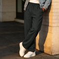 thumbnail image 2 of Rexolia Mens Stretch Straight Sweatpants 2 Zip Pockets Elastic Drawstring Waist Lightweight Dark Gray M, 2 of 5