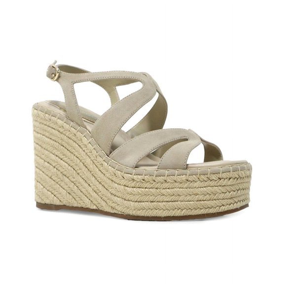 Kenneth Cole Women's Women's Solace Wedge Sandal, Almond Suede, 8