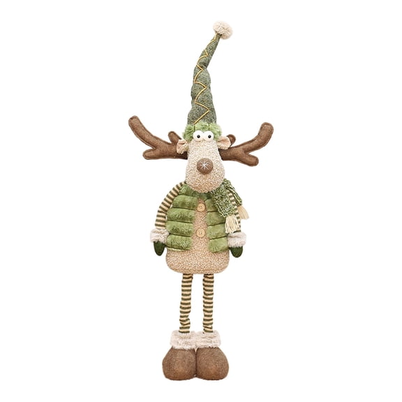 ZLBDYG Giant Christmas Reindeer Plush Doll - Large Stuffed Animal for Home Decor and 𝗞𝗶𝗱𝘀 Xmas Gifts - Winter Indoor Ornament for Christmas Tree, Table and Fireplace Displays