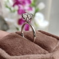 thumbnail image 4 of 1Ct Lab Created Diamond Round Cut Solitaire Engagement Ring 14K White Gold Plated, 4 of 5