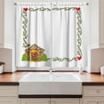 thumbnail image 2 of Ambesonne Christmas Kitchen Curtains, Gingerbread House, 55"x39", Multicolor, 2 of 3