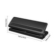thumbnail image 2 of NICEXMAS Compact Metal Six Hole Punch Paper Puncher Manual Spiral Hole Punch Black, 2 of 7