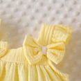thumbnail image 4 of Xyant Toddler Baby Girl Clothes Knit Floral Fly Sleeve Tops Shorts Cute Summer Spring Outfits Infant Baby Girl Clothing Set (Yellow,3-4 Years), 4 of 7