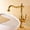 Gold, variant on Kitchen Sink Faucet for Bar Farmhouse Commercial, Bronze Black Long Neck Kitchen Faucet, Deck Mounted Rotate Spout Bathroom Kitchen Mixer Tap, Hot Cold Water Faucet