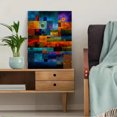 thumbnail image 5 of Geometric Abstract Textured Canvas Wall Art，Hotel Lobby Living Room Bedroom Decor, 5 of 8
