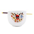 thumbnail image 1 of Set de vajilla Ramen Silver Buffalo Marvel Deadpool Icons, 1 of 9