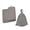 Gray hat and pad, variant on Anti Heat Sauna Hat Breathable Pad Thicken Felt Shower Cap Hair Turban Quickly