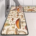 thumbnail image 2 of Kitchen Rugs Sets Of 2,Colorful Mushroom Botanical Beige Pattern Anti Fatigue Kitchen Mat Rugs Non Slip Washable,Decorative Kitchen Floor Mats for Kitchen,Sink,Laundry,17"x47"+17"x47", 2 of 5