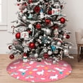 thumbnail image 4 of Cauagu 36" Christmas Tree Skirt Yoga Unicorn Pattern Christmas Tree Decorations Tree Mat for Xmas Decorations Occasion Holiday Home Decor -36", 4 of 7
