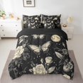 thumbnail image 2 of Erosebridal Ensembles de Literie Papillon Chic Format Simple, Ensembles de Douillette Vintage à Fleurs de Rose avec Draps, Réversible 7 Pcs, 2 of 5