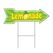 SignMission 12 x 36 in. Corrugated Plastic Single Sided Arrow Sign - Lemonade
