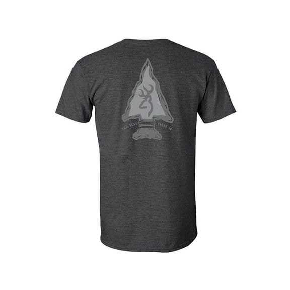 Browning Men's Arrowhead Short Sleeve T Shirt Dark Heather Medium