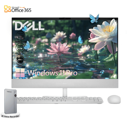 Dell 24" All-in-One Touchscreen PC, Intel Ultra 7 355, 16GB RAM, 1TB SSD, 23.8" FHD, Windows 11 Pro, WiFi 7, Bluetooth 6, w/Accessories