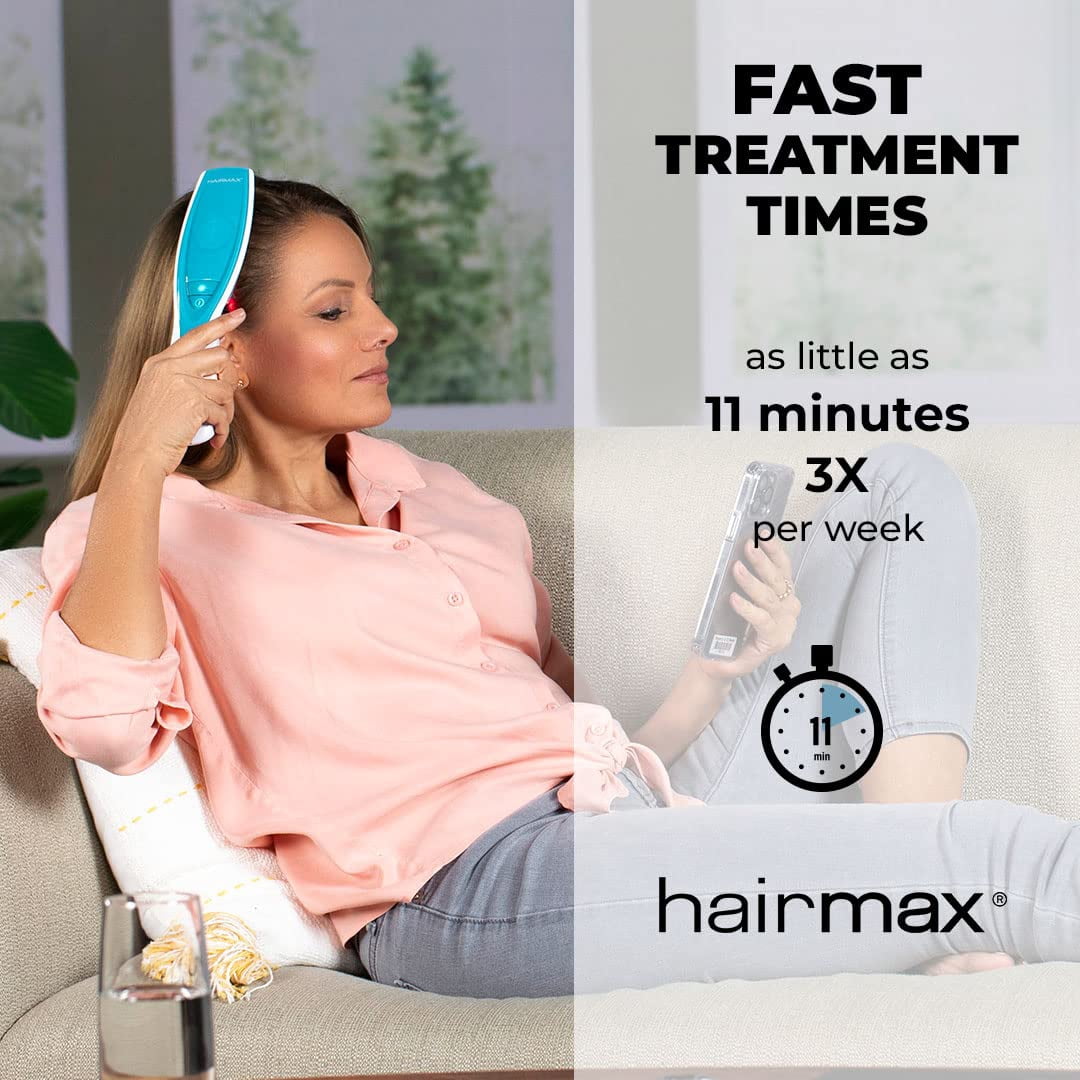 Laser Comb for Hair Growth, Hairmax Ultima 9 Classic FDA-Cleared Regrowth Device, Red Light Therapy, Cordless, For Men & Women