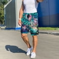thumbnail image 7 of Bixox Men's Watercolor Mandala printed lightweight casual shorts, soft sleep shorts with pockets., 7 of 7
