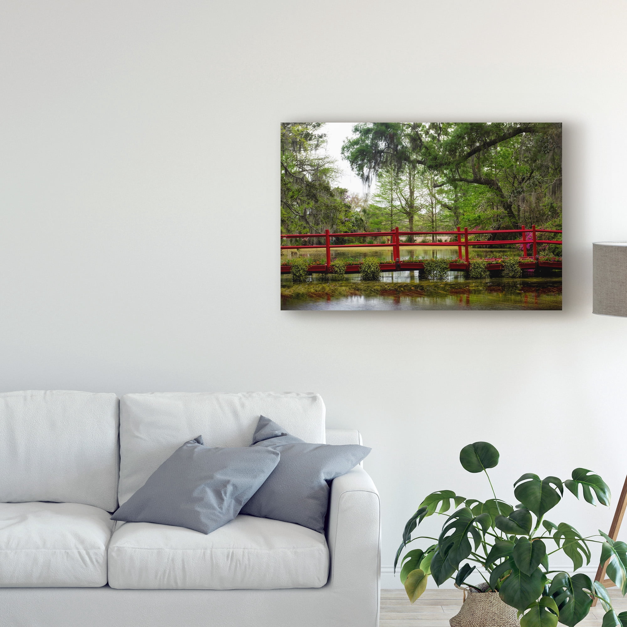 Trademark Fine Art 'The Red Bridge' Canvas Art by Danny Head