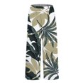 thumbnail image 4 of Women's Casual Pants Women'S Casual Boho Floral Print Stripe Cotton Linen Pants Elastic Waisted Summer Spring Beach Baggy,Green Women's Casual Pants L, 4 of 4