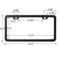 thumbnail image 5 of REGALWOVEN 2 pcs Stainless Steel  Car Front Rear License Plate Frame Black 2 Hole with Screw Caps, 5 of 7