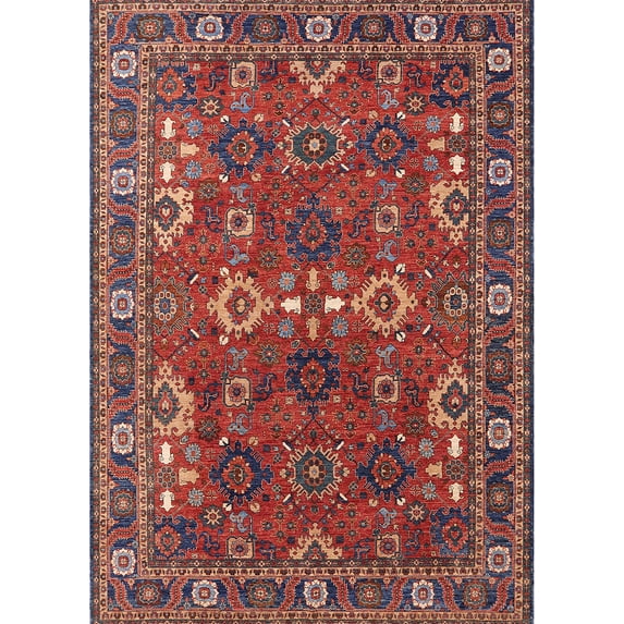 Ahgly Company Machine Washable Indoor Rectangle Industrial Modern Dark Almond Brown Area Rugs, 6' x 9'